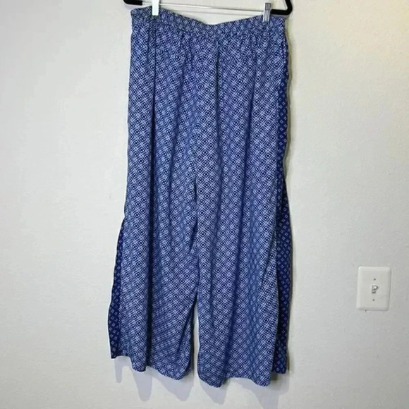 Kaari Blue Front Slit Pallazzo Pants PXL - Picture 3 of 8